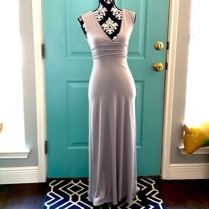 Size 0 Boohoo muted grey semi formal maxi dress